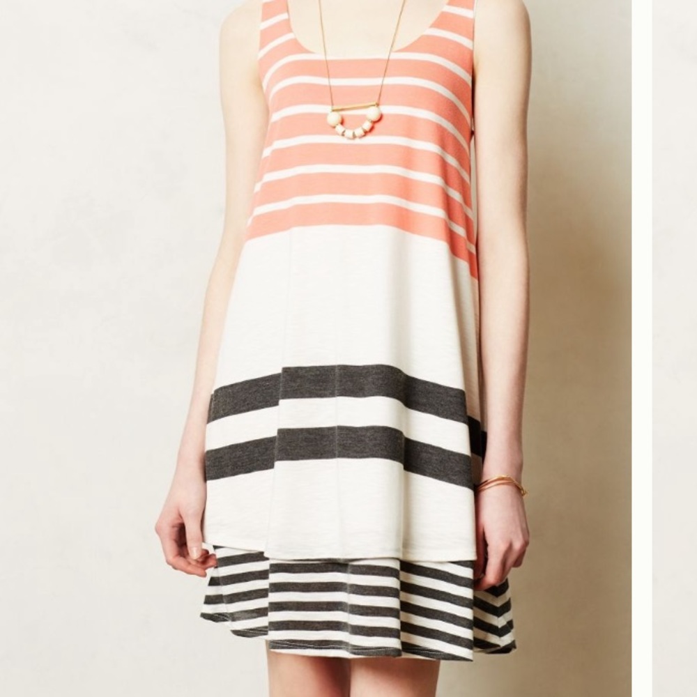 Anthro striped duet dress
